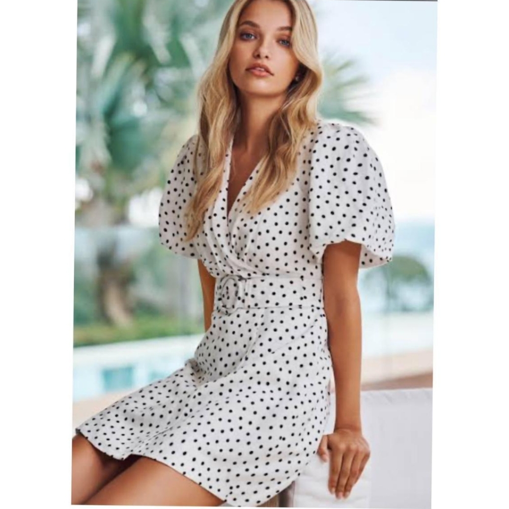 Ever new Polka Dot Belted Mini Dress 2